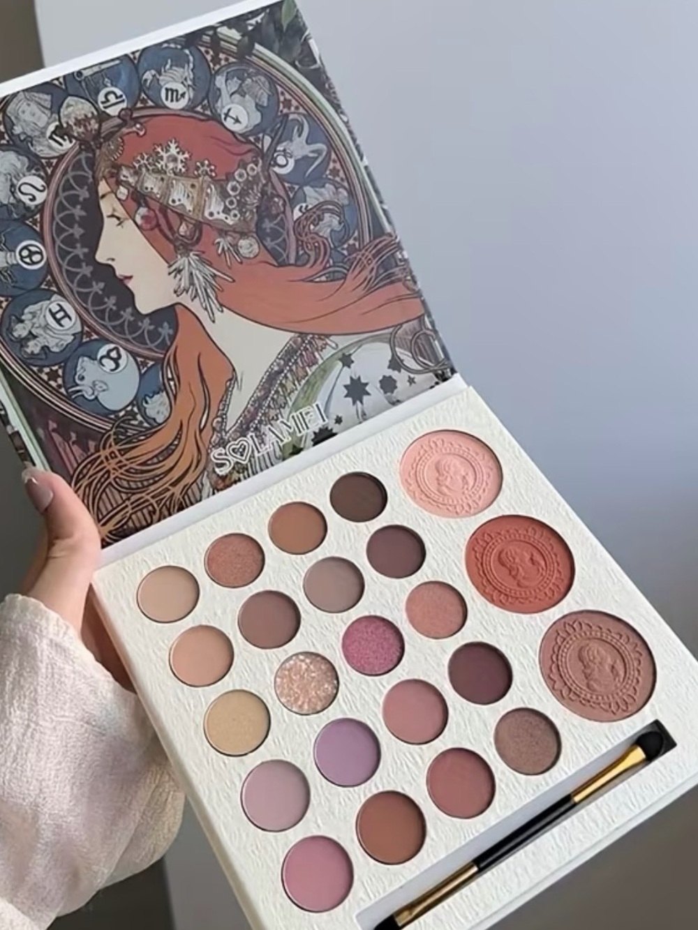 Macy's Neutral & Pink Eyeshadow Palette with Coral and Rose Shades